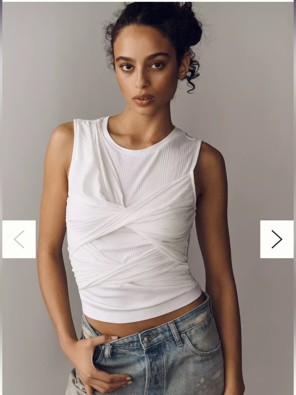 NWT By Anthropologie Twisted Crew-Neck Tank